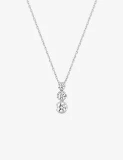 Collier argent 925 ‰ rhodié et oxydes de zirconium SO OR