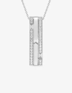 Collier argent 925 ‰ rhodié et oxydes de zirconium SO OR