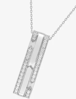 Collier argent 925 ‰ rhodié et oxydes de zirconium SO OR