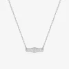 Collier argent 925 ‰ rhodié motif tendance avec oxydes de zirconium SO OR