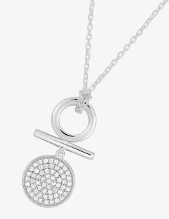 Collier argent 925‰ oxyde cercle barre fantaisie SO OR