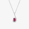 Collier argent 925‰ oxyde rose fantaisie SO OR
