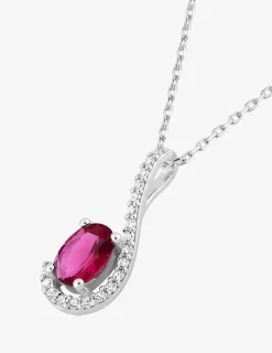 Collier argent 925‰ oxyde rose fantaisie SO OR