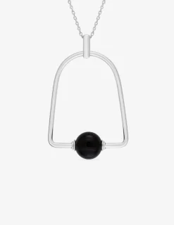 Collier argent 925‰ pierre ornementale onyx fantaisie SO OR