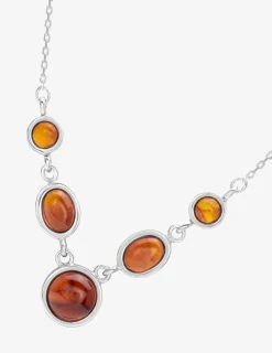 Collier argent 925‰ rhodié et ambre SO OR