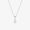 Collier argent 925‰ rhodié et oxyde de zirconium poire SO OR