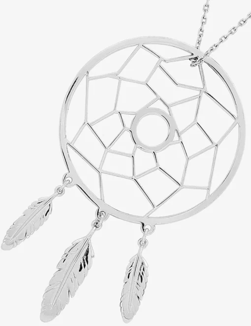 Collier attrape-rêve en argent 925‰ rhodié SO OR