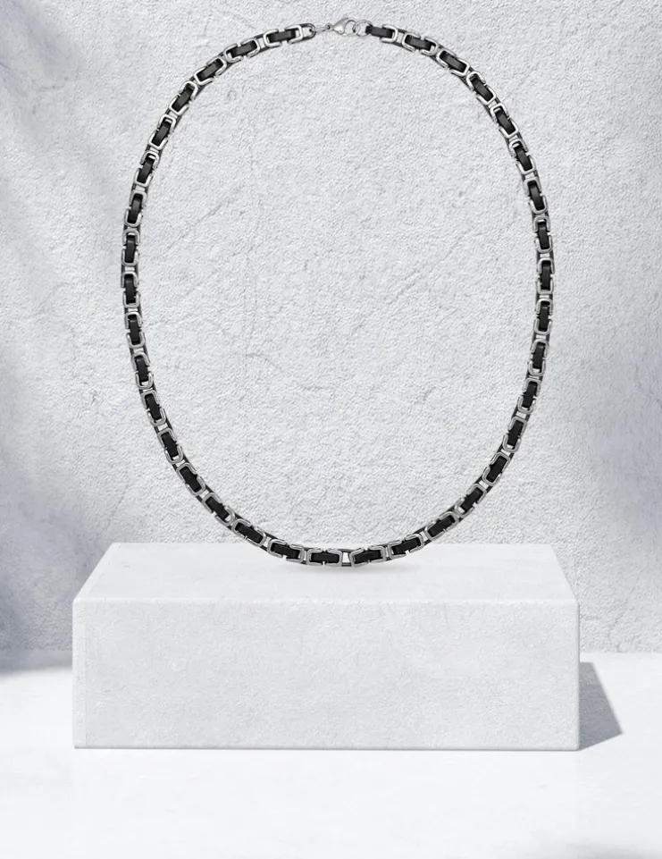 Collier bicolore acier SO OR