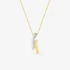 Collier bicolore or jaune 375 ‰ et oxydes de zirconium SO OR