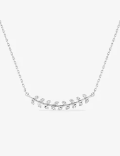 Collier branche argent 925‰ rhodié et oxydes de zirconium SO OR