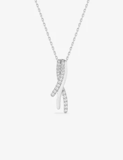 Collier brins argent 925‰ rhodié et oxydes de zirconium SO OR