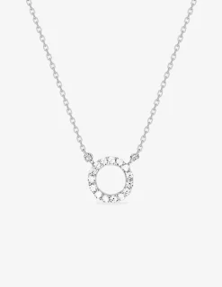 Collier cercle 10 mm argent 925‰ rhodié et oxydes de zirconium SO OR