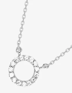 Collier cercle 10 mm argent 925‰ rhodié et oxydes de zirconium SO OR