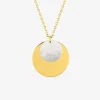 Collier cercle acier doré et cercle nacre SO OR