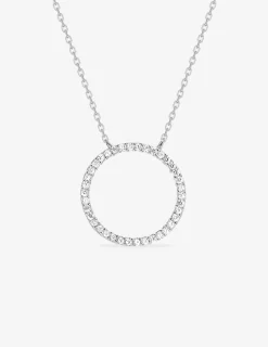 Collier cercle argent 925‰ rhodié et oxydes de zirconium SO OR