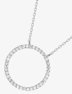 Collier cercle argent 925‰ rhodié et oxydes de zirconium SO OR