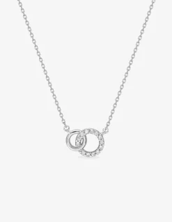Collier cercle argent 925‰ rhodié et cercle oxydes de zirconium SO OR