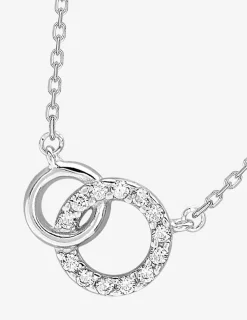 Collier cercle argent 925‰ rhodié et cercle oxydes de zirconium SO OR