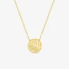 Collier cercle feuille or jaune 375‰ SO OR