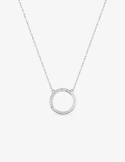 Collier cercle or blanc 375‰ et oxydes de zirconium SO OR