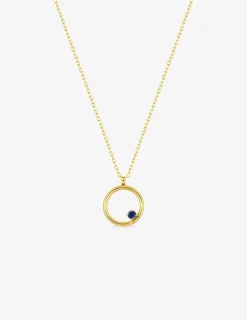 Collier cercle or jaune 375‰ et saphir SO OR