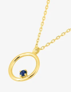 Collier cercle or jaune 375‰ et saphir SO OR
