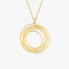 Collier cercles acier doré SO OR
