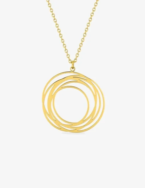 Collier cercles acier doré SO OR