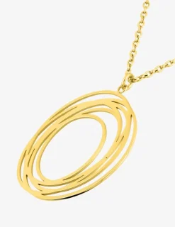 Collier cercles acier doré SO OR