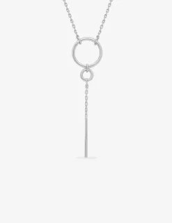 Collier cercles et bâton argent 925‰ rhodié SO OR