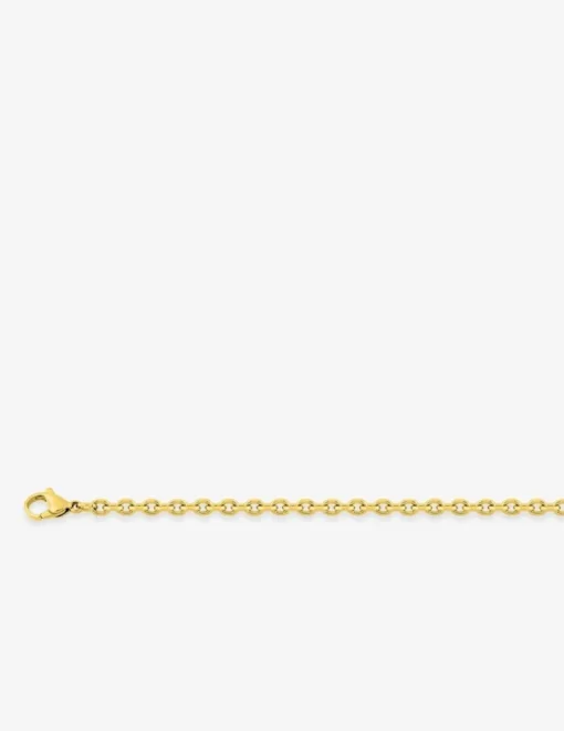 Collier chaine acier doré maille gourmette SO OR