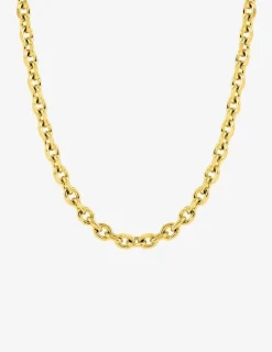 Collier chaine acier doré maille gourmette SO OR