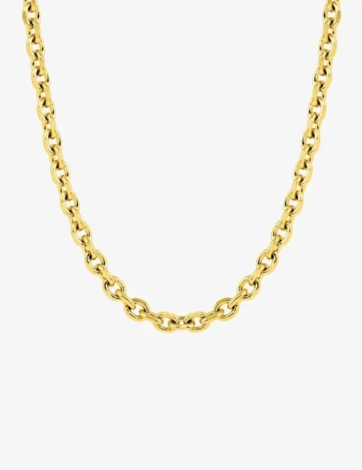 Collier chaine acier doré maille gourmette SO OR