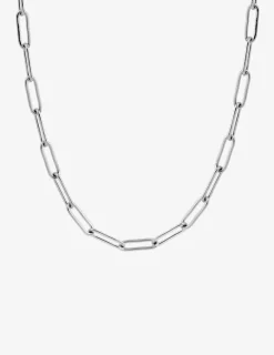 Collier chaine acier en maille forçat arrondie SO OR