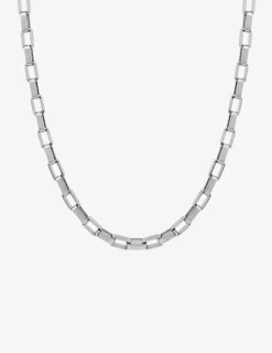 Collier chaine acier forçat ronde rectangle SO OR