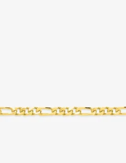 Collier chaine figaro plaqué or 5mm de largeur SO OR