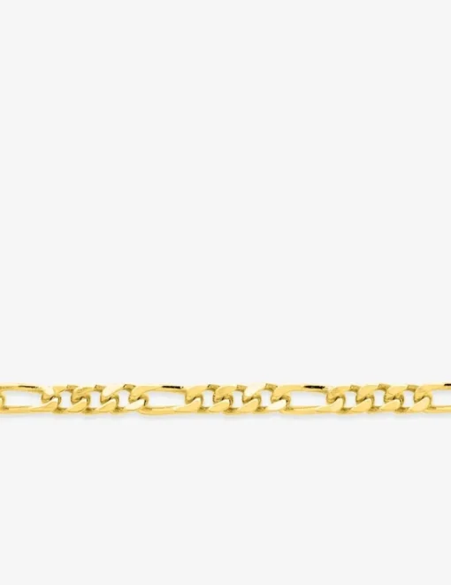 Collier chaine figaro plaqué or 5mm de largeur SO OR