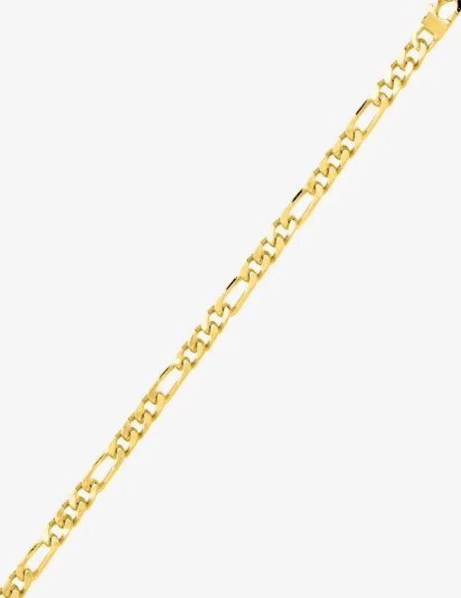 Collier chaine figaro plaqué or 5mm de largeur SO OR