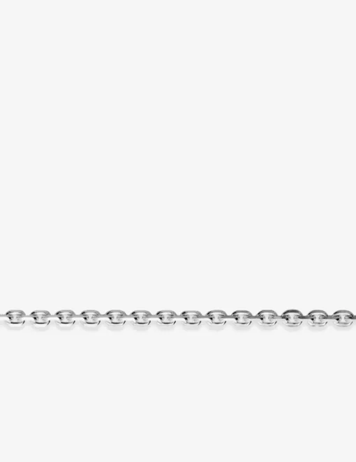Collier chaine forçat diamantée en argent 925 ‰ rhodié 3,20 mm de largeur SO OR