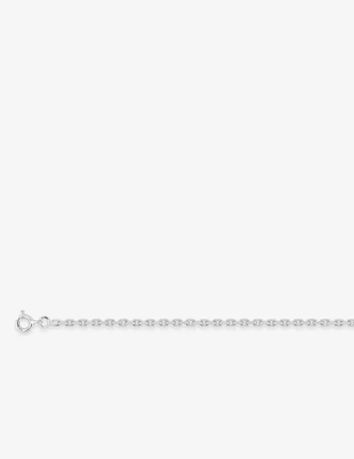 Collier chaine forçat en argent 925 ‰ rhodié 2,50 mm de largeur SO OR