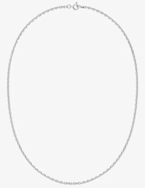 Collier chaine forçat en argent 925 ‰ rhodié 2,50 mm de largeur SO OR