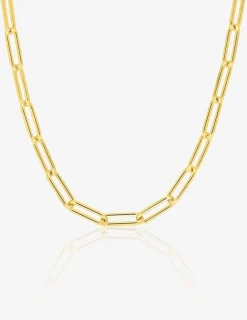 Collier chaine forçat rectangle en plaqué or SO OR