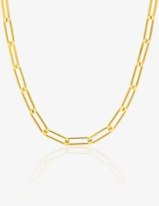Collier chaine forçat rectangle en plaqué or SO OR