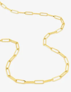 Collier chaine forçat rectangle en plaqué or SO OR