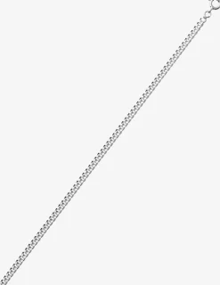 Collier chaine gourmette diamantée en argent 925 ‰ rhodié 3,20 mm de largeur SO OR