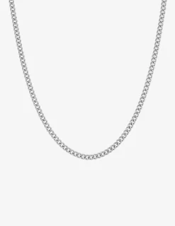 Collier chaine gourmette en acier gris SO OR