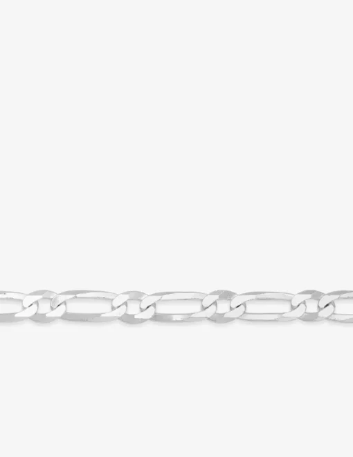Collier chaîne alternée 1+1 7 mm argent 925‰ rhodié SO OR