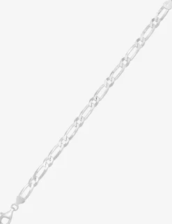 Collier chaîne alternée 1+1 7 mm argent 925‰ rhodié SO OR