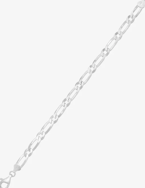 Collier chaîne alternée 1+1 7 mm argent 925‰ rhodié SO OR