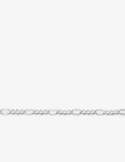 Collier chaîne alternée 1+3 argent 925‰ rhodié SO OR